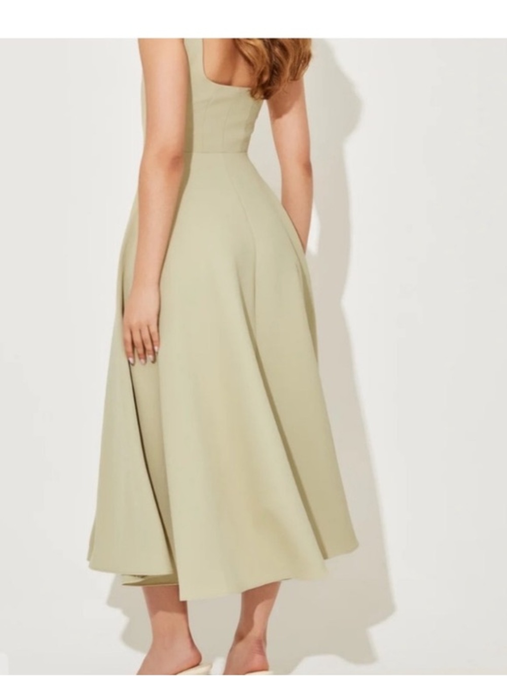 Odd Muse Sage Square-Neck Midi Dress - Picture 7 of 7